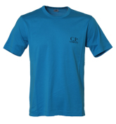 CP Company Mid Blue T-Shirt with Large Logo