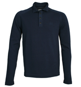 CP Company Navy 4 Button Fastening Sweater