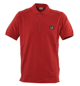 CP Company Red Pique Polo Shirt