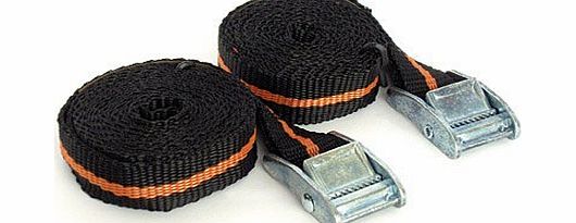Pair of Cam belt buckle strap for luggage racks