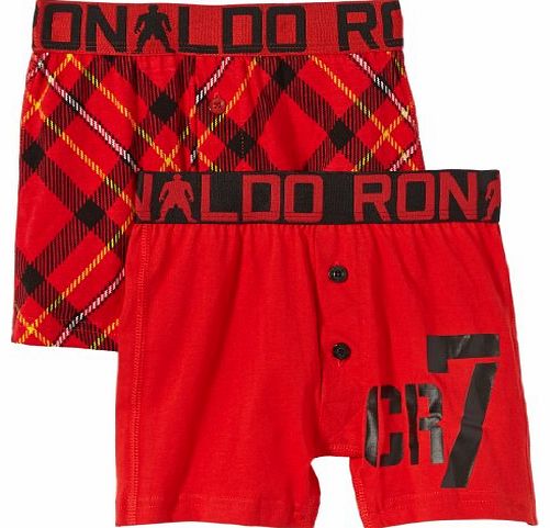 CR7 Cristiano Ronaldo 8450-13-403 Boys Boxer Shorts 2-Pack Multi-Coloured multicoloured Size:7/9