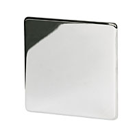 CRABTREE 1G Blank Plate Polished Chrome Flat Plate
