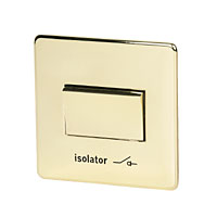 6AX Fan Isolating Sw Pol Brass Flat Plate