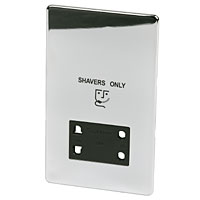 Shaver Skt Blk Ins Pol Chrome Flat Plate