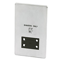 Shaver Socket Brushed Chrome