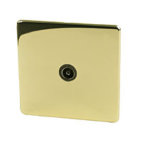 TV Skt Polished Brass Flat Plate