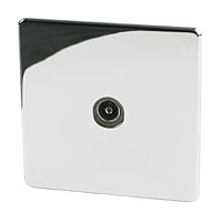 TV Skt Polished Chrome Flat Plate