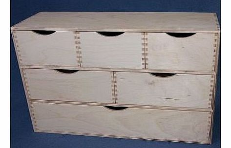 Craft Sales LTD 321 PLAIN WOOD WOODEN BOX STORAGE CUPBOARD CHEST OF DRAWERS DECOUPAGE PYROGRAPHY