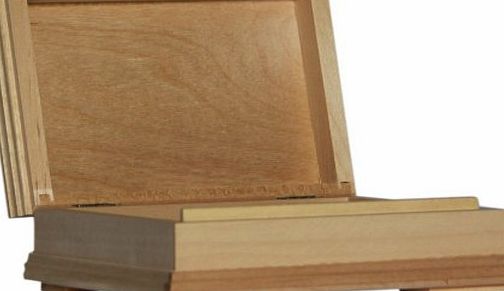 Craft Sales LTD KFR MINI NEW PLAIN WOOD - BOOK TRINKET WOODEN STORAGE BOX - DECOUPAGE KFR