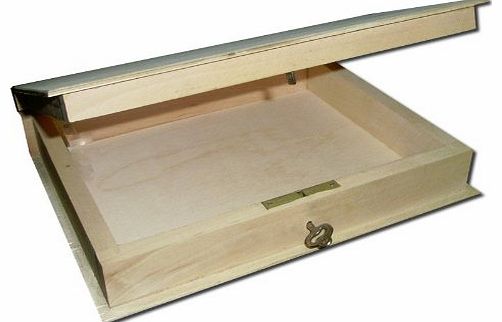 Craft Sales LTD (PD4) PLAIN WOOD / WOODEN BOX HINGED LOCKABLE JEWELLERY BOOK BOX DECOUPAGE BOX