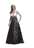 Crafted Dynasty Lucias Evening Dress Black and Ivory 10