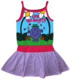Crafted Little Miss Naughty Vest Dress 6 to 7 Years Lavender with Raspberry