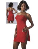 Crafted NEW Red Boob Tube Strapless Mini Dress MEDIUM 10 to 12