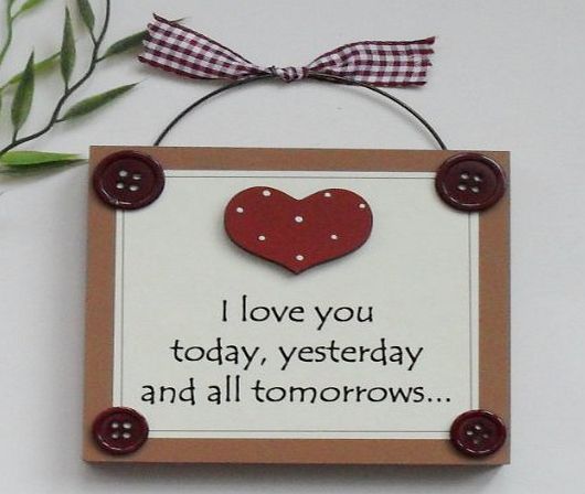 Craftworks Originals Love You Gift Wooden Keepsake Plaque