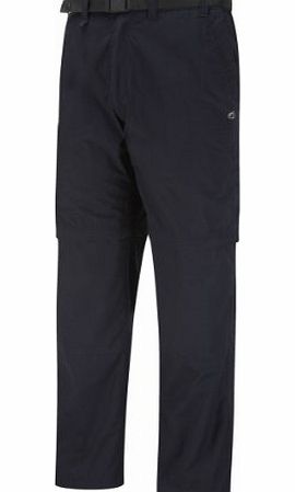Mens Classic Kiwi Zip Off Convertible Walking Trousers -Dark Navy, Regular-34 Inch