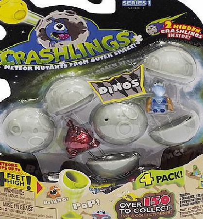 Crashlings Series 1 Dinos 4 Figures Pack