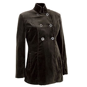 Crave Double Breasted Velvet Jacket