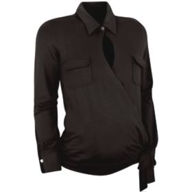 Crave Jersey Wrap Pocket Blouse