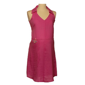 Crave Sleeveless Long Linen Tunic