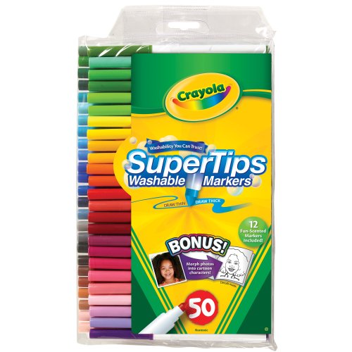 Crayola 50 Washable Supertips (12 Silly Scents)