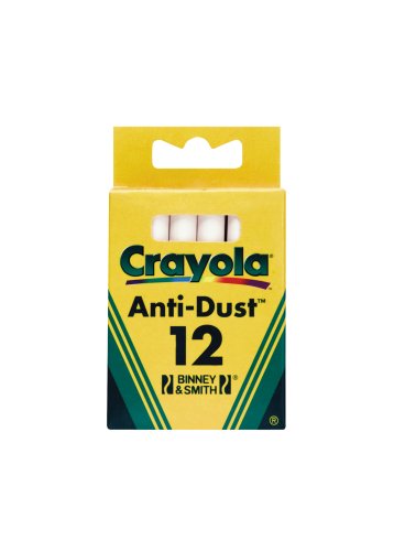 Crayola Anti Dust White Chalk (12 Pack)