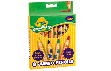 crayola Beginnings - 8 Jumbo Pencils