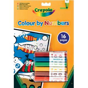 Crayola Colour By Number 6 Mini Markers