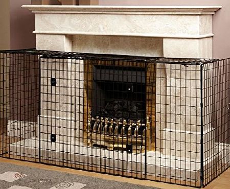 CrazyGadget� Extending Extendable Nursery Kid Child Fireguard Fire Guard Firescreen Black