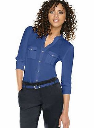 Creation L V-Neck Jersey Blouse