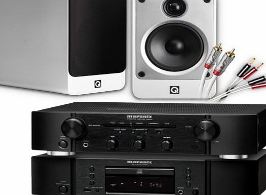 CA-FS14-BGW Separates System (Marantz CD6005 CD player Black + Marantz PM6005 amplifier / DAC Black + Q Acoustics Concept 20 speakers Gloss White + �130 QED cable bundle). 2 Year Guaran