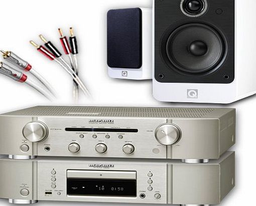 CA-FS9-SGW Separates System (Marantz CD6005 CD player Silver + Marantz PM6005 amplifier / DAC Silver + Q Acoustics 2020i speakers Gloss White + 130 QED cable bundle). 2 Year Guarantee