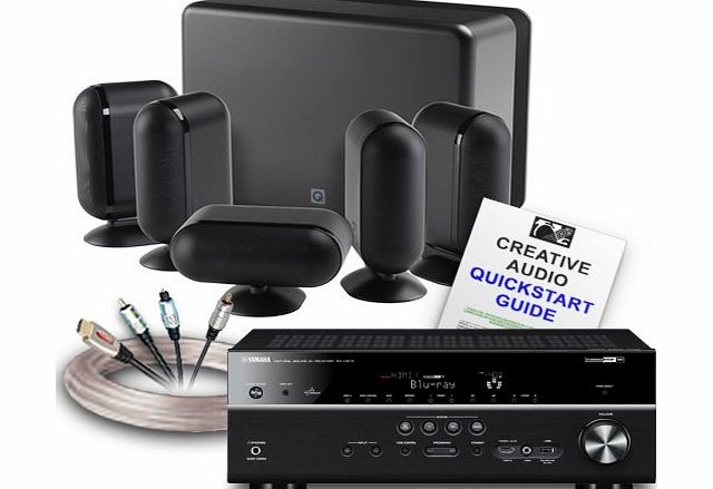 Audio CA-HC35i-BB Home Cinema System (Yamaha RX-V677 Black + Q Acoustics 7000i Cinema Black + Free 195 QED cable bundle + Free 11 page Creative Audio Quickstart Guide). 2 Year Guarantee + Fr