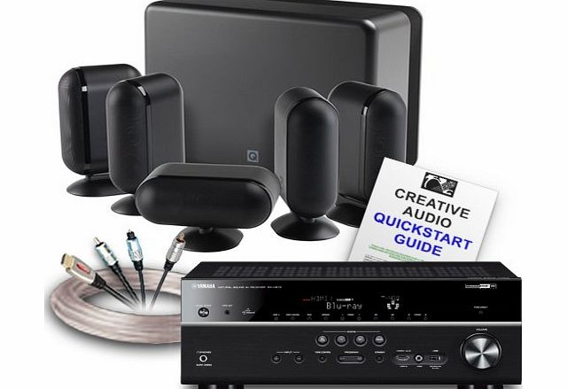 Audio CA-HC35i-BB Home Cinema System (Yamaha RX-V677 Black + Q Acoustics 7000i Cinema Black + Free �195 QED cable bundle + Free 11 page Creative Audio Quickstart Guide). 2 Year Guarantee + Fr
