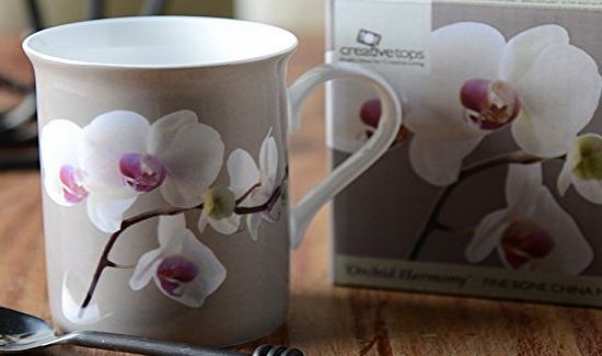 Creative Tops Fine Bone China Orchid Harmony Mug in Gift Box, Multi-Colour