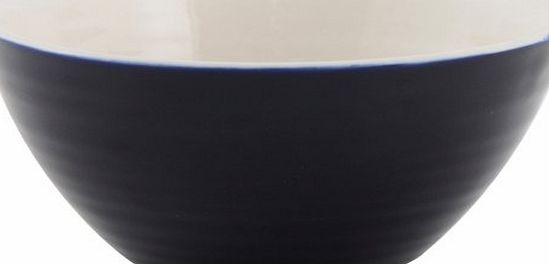 Creative Tops Set of 2 THE WANDERER Blue Ribbed STONEWARE BOWLS By Creative Tops