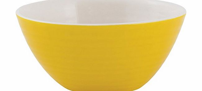 Creative Tops The Wanderer Collection Ribbed Stoneware Bowl, Yellow