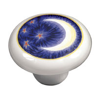 Crescent Moon Knob White