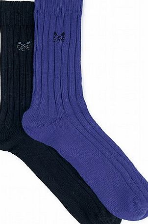 Crew Clothing 2 Pack - Plain Rib Sock