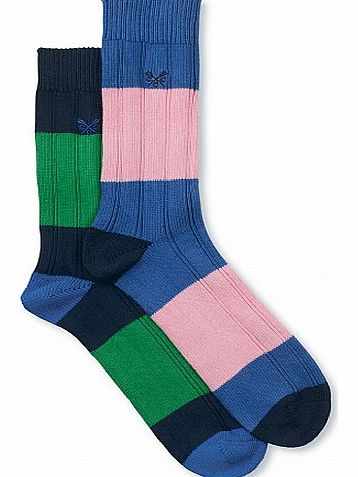 Crew Clothing 2 Pack Rugby Bold Stripe Socks