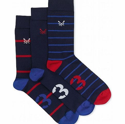 Crew Clothing 3 Pack Crew 93 Socks