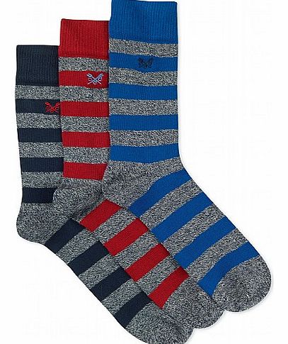 Crew Clothing 3 Pack Twisted Yarn Socks