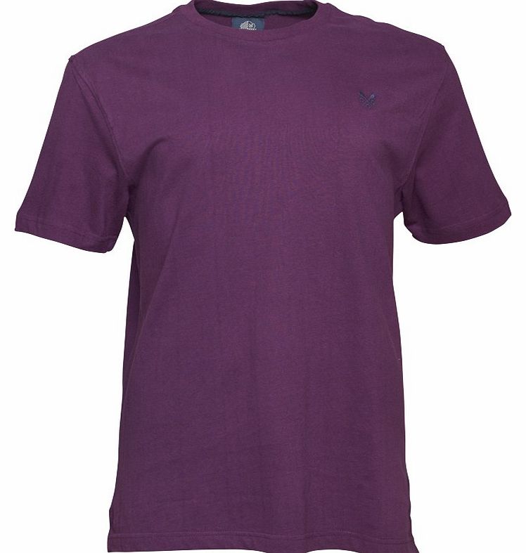 Crew Clothing Mens Classic Plain T-Shirt Grape