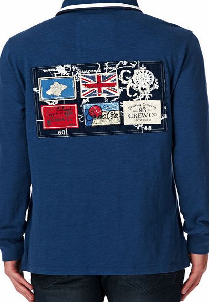 Crew Clothing Mens Crew Clothing Back Patch Rugby Polo Shirt