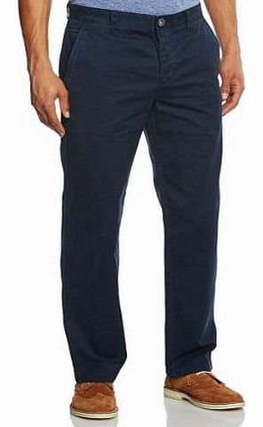 Mens Vintage Chino Trousers, Blue (Navy), W34