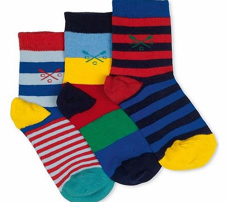 Crew Clothing Stripe 3 Pack Sock Set
