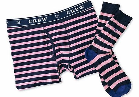 Crew Clothing Stripe Boxer Shorts and Socks Boxset