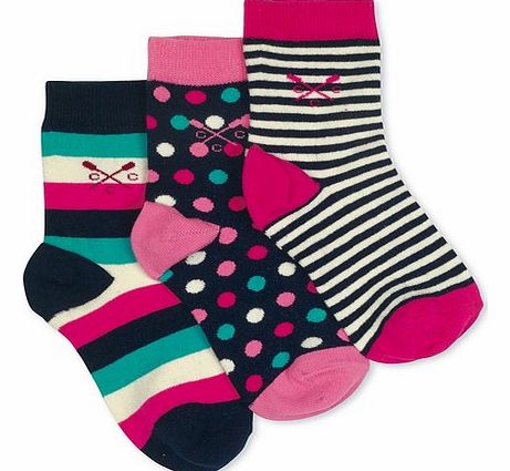 Stripe/Spot 3 Pack Socks
