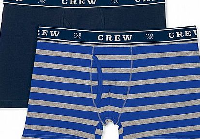 Crew Clothing Wide Stripe/Plain Boxer Shorts