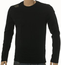 Criminal Black Long Sleeve Slim Fit T-Shirt