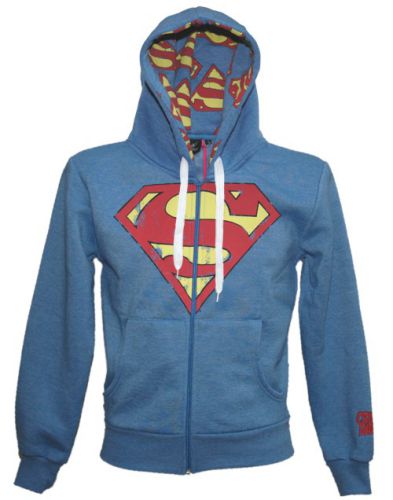 Criminal Damage Men` Zip Up Fleeced Superman Hoodie from Criminal Damage